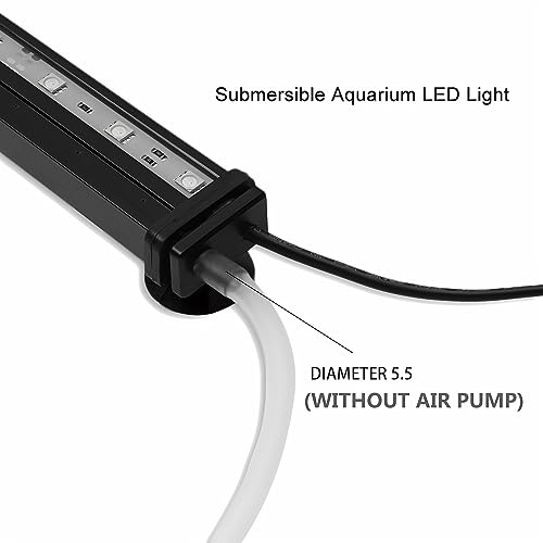 SZMiNiLED Submersible Aquarium Light, Fish Tank Light with Air Bubble Hole, RGB Color Changing Brightness Adjustable IP68 Waterproof Remote Control LED Light for Aquarium Fish Tank