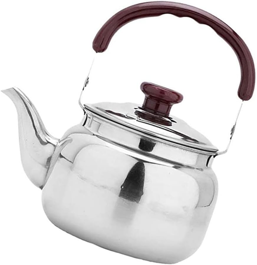 Tea Kettle Stovetop Whistling Teapot Stainless Steel Whistle Kettle Teapot With Handle Teapot For All Stovetops Kitchen Whistle Kettle Stove Top Kettle (Size : 2L)