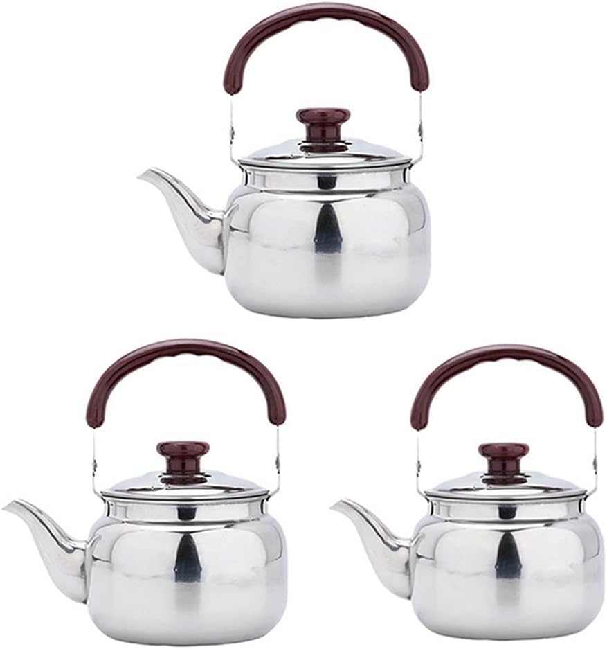 Tea Kettle Stovetop Whistling Teapot Stainless Steel Whistle Kettle Teapot With Handle Teapot For All Stovetops Kitchen Whistle Kettle Stove Top Kettle (Size : 2L)