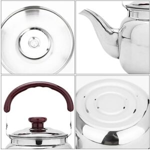 Tea Kettle Stovetop Whistling Teapot Stainless Steel Whistle Kettle Teapot With Handle Teapot For All Stovetops Kitchen Whistle Kettle Stove Top Kettle (Size : 2L)
