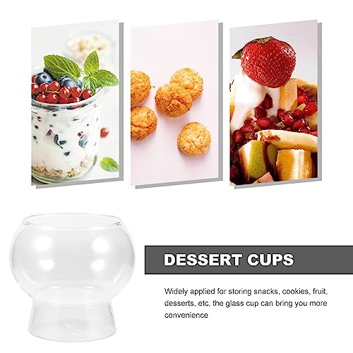 OSALADI Shampoo Hose Glass Dessert Bowl Ice Cream Cups Sundae Bowls Cute Globe Dessert Cups for Parfait Fruit Salad Snack Cocktail Party Trifle Bowl