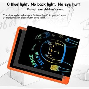 LCD Writing Tablet for Kids, 10 Inch Electronic Doodle Board Drawing Tablet, Erasable Reusable Colorful Drawing Pads, Educational and Learning Toy Gifts for 3 4 5 6 7 8 Years Old Girls Boys (Orange)