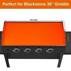 Silicone Griddle Mat for Blackstone 36 Inch Griddle, Heavy Duty Food Grade Silicone Mat, Protect Griddle from Rodents, Insects, Debris, and Rust(2 Brushes Included)