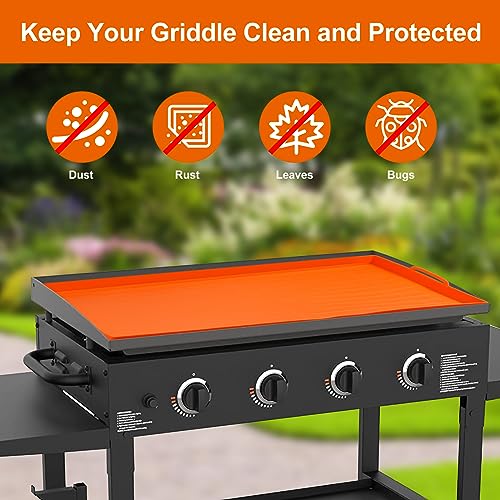 Silicone Griddle Mat for Blackstone 36 Inch Griddle, Heavy Duty Food Grade Silicone Mat, Protect Griddle from Rodents, Insects, Debris, and Rust(2 Brushes Included)