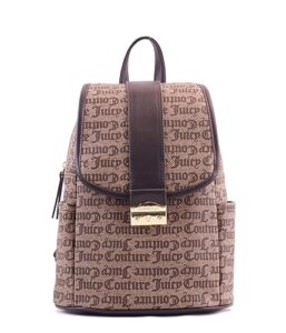 juicy couture pop that lock backpack taupe/dark brown one size