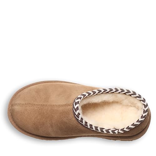 BEARPAW Tabitha Youth Hickory Size 1 | Youth's Slipper | Youth's Shoe | Comfortable & Lightweight