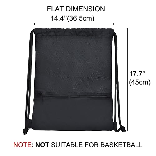 Bealuffe Drawstring Backpack Sackpack String Bag Sports Gym Bag with Zip Pocket for Men Women