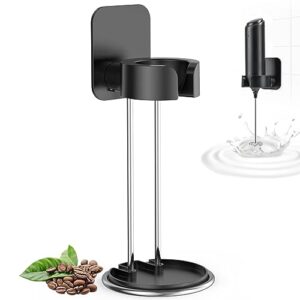 frother stand for milk frother, derguam milk frother stand fits for multiple types of milk frothers, heavy duty stainless steel frother stand only ideal for handheld frothers