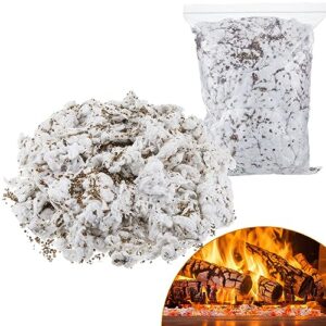 frienda 12 oz glowing embers rock wool mixed with vermiculite crackling ash for gas fireplace realistic fake coals for indoor vented gas fireplace gas log sets insert fire pit stoves