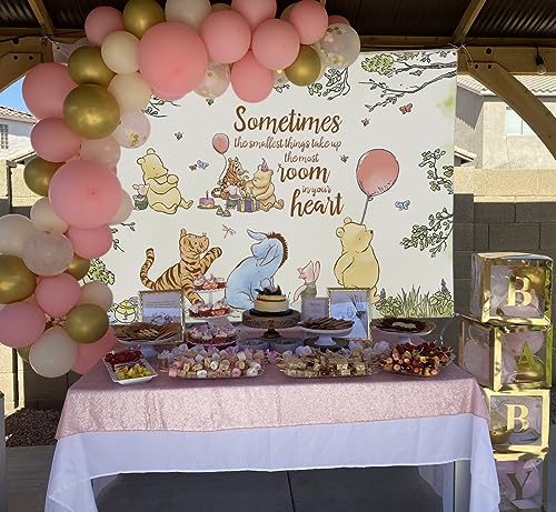 Classic Bear Backdrop Cartoon Animal Honey Bear Forest Friends 1st Birthday Photography Background Banner Boy Girls Newborn Baby Shower Party Decorations Supplies (8x6ft)