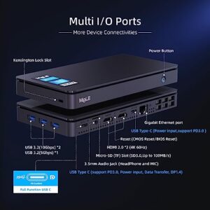 MeLE Overclock3C Mini PC Windows 11 Pro Micro PC Celeron N5095(4C/4T, up to 2.9Ghz, TDP 15W) 16GB DDR4 512GB ROM Small Desktop Computer with 2 X HDMI 4K@60Hz, USB-C, WiFi 6, BT5.2, VESA Mount