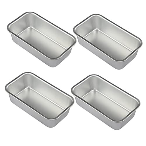 Hemoton 4pcs Bread Baking Tool Loaf Baking Pan Bread Loaf Pans Cookie Tray Metal Dies Mini Loaf Pan Cake Baking Tray Bread Baking Tray Kitchen Supplies Mold Bakeware Cheese Rectangle Cake