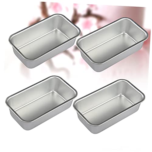 Hemoton 4pcs Bread Baking Tool Loaf Baking Pan Bread Loaf Pans Cookie Tray Metal Dies Mini Loaf Pan Cake Baking Tray Bread Baking Tray Kitchen Supplies Mold Bakeware Cheese Rectangle Cake