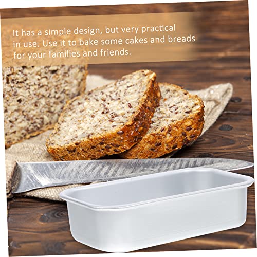 Hemoton 8pcs Aluminum Cake Pans Cupcake Baking Pan Non Stick Baking Sheet Loaf Baking Dish Stainless Steel Meatloaf Baking Pan Bread Baking Household Baking Plate Kitchen Supplies Toast