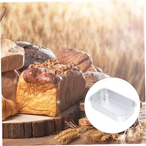 Hemoton 8pcs Aluminum Cake Pans Cupcake Baking Pan Non Stick Baking Sheet Loaf Baking Dish Stainless Steel Meatloaf Baking Pan Bread Baking Household Baking Plate Kitchen Supplies Toast