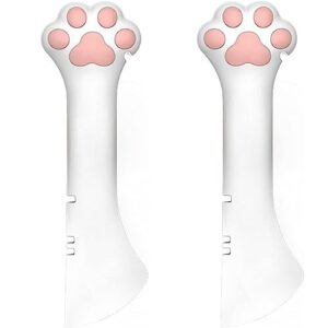 2pcs manual can opener, cat jar opener, comfortable and convenient cat paw design multifunction pet canned spoon cat paw can opener for pet food can supplies