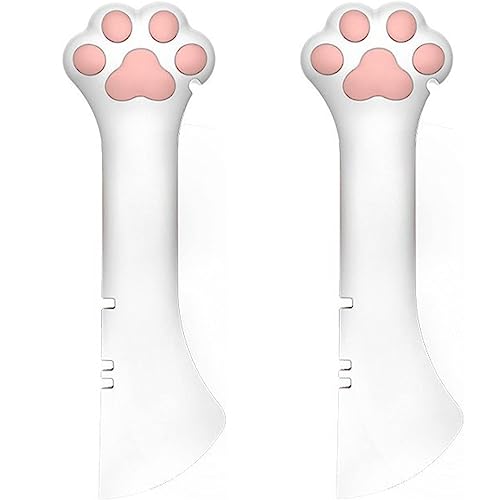 2pcs Manual Can Opener, Cat Jar Opener, Comfortable and Convenient Cat Paw Design Multifunction Pet Canned Spoon Cat Paw Can Opener for Pet Food Can Supplies