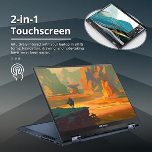 asus Zenbook S 13 Flip 2-in-1 Laptop, 13.3'' 2.8K Touchscreen, Intel Core i7-1260P, 16GB LPDDR5, 1TB SSD, Intel Iris Xe Graphics, Backlit Keyboard, FHD Camera, WiFi 6E, Win 11, Blue, 32GB USB Card