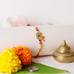 Shree Krishna Rakhi for Brother Rakshabandhan Thread/Raksha Bandhan Rakhi (Design 7, Standard)