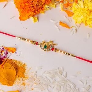 Shree Krishna Rakhi for Brother Rakshabandhan Thread/Raksha Bandhan Rakhi (Design 7, Standard)