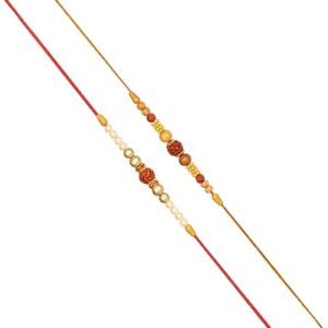 Chandan Simple Rakhi for Brother Small Bro Rakshabandhan Thread/Raksha Bandhan Rakhi (Design 4, Standard)