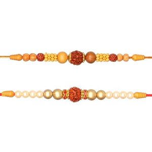 Chandan Simple Rakhi for Brother Small Bro Rakshabandhan Thread/Raksha Bandhan Rakhi (Design 4, Standard)