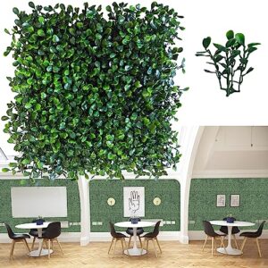odtory artificial grass wall backdrop panels,10 x 10 in 12p(8.4 sqft) uv-anti greenery boxwood panels for indoor outdoor green wall decor & ivy fence covering privacy