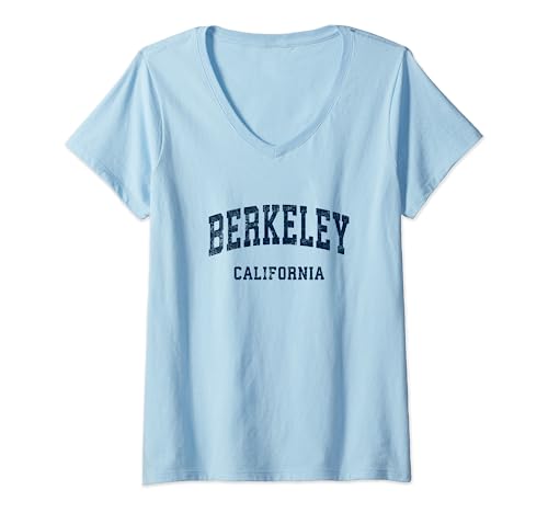 Berkeley California CA Vintage Athletic Sports Design V-Neck T-Shirt