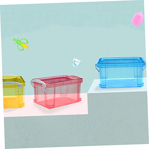 Cabilock Red Storage Bins with Lids 2pcs Boxes Storage Box Plastic Container Plastic Box Stuffed Animals for Kids Storage Bins with Lids for Animal Storage Organizing Box