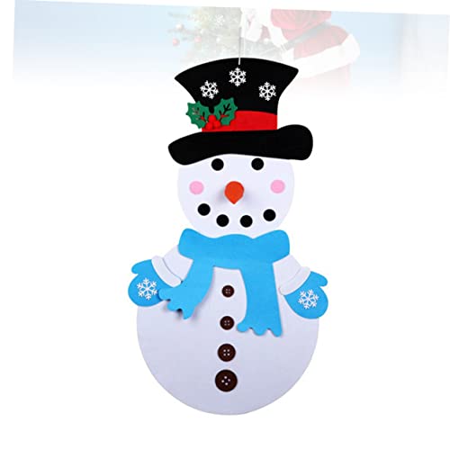 BESTOYARD 1 Set Felt Christmas Ornaments New Year Party Decoration DIY Felt Ornaments Cloth Decoration Craft Xmas Gift Decor DIY Felt Snowman Christmas Party Favors Gifts Detachable Decorate