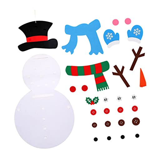 BESTOYARD 1 Set Felt Christmas Ornaments New Year Party Decoration DIY Felt Ornaments Cloth Decoration Craft Xmas Gift Decor DIY Felt Snowman Christmas Party Favors Gifts Detachable Decorate