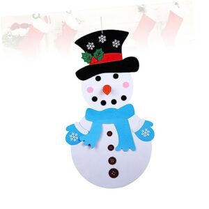 BESTOYARD 1 Set Felt Christmas Ornaments New Year Party Decoration DIY Felt Ornaments Cloth Decoration Craft Xmas Gift Decor DIY Felt Snowman Christmas Party Favors Gifts Detachable Decorate