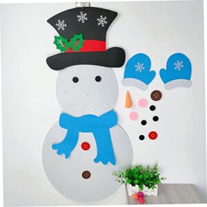 BESTOYARD 1 Set Felt Christmas Ornaments New Year Party Decoration DIY Felt Ornaments Cloth Decoration Craft Xmas Gift Decor DIY Felt Snowman Christmas Party Favors Gifts Detachable Decorate