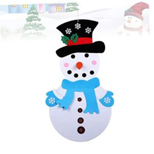 BESTOYARD 1 Set Felt Christmas Ornaments New Year Party Decoration DIY Felt Ornaments Cloth Decoration Craft Xmas Gift Decor DIY Felt Snowman Christmas Party Favors Gifts Detachable Decorate