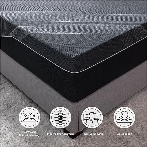 Dyonery Full Mattress 14 Inch Memory Foam Mattress in a Box, CertiPUR-US Certified, Fiberglass Free, Cooling Gel Double Mattress, Made in USA, 75" × 54" × 14", Medium