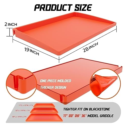 2023 New (AOBHI) Silicone Griddle Mat for Blackstone - 28 Inch True Fully Wrapped Coverage Food-Grade Silicone Mat, Easy to Clean, Heat & Cold Resistant, Prevent Rust, Griddle Cover (Full-Cover 28")