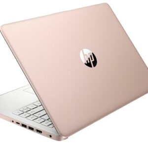 2023 Newest HP Laptops for College Student & Business, 14'' HD Computer, Intel Celeron N4120(4-core), up to 2.60 GHz, 16GB RAM, 576GB(64GB SSD+512GB Card), HDMI, Rose Gold, Windows 11, ROKC HDMI Cable