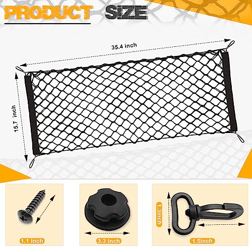 Car Cargo Net, Car Trunk Cargo Storage Organize Net Stretchable with Hooks,SUV Car Interior Accessories for Cars, Trucks, SUV, Car Interior Accessories(35.4x15.8 Inch)