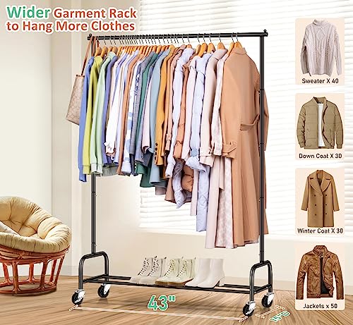 SLEEPING LAMB 54'' Hanging Garment Bags for Closet Storage and Heavy Duty Clothing Racks for Hanging Clothes