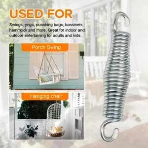 GOMADEIT Heavy Duty Porch Swing Hanging Kit, Steel Porch Swing Hardware for Hammock Chairs Ceiling, w/Swing Hanger and Swing Spring, 800 lb, 360° Swivel