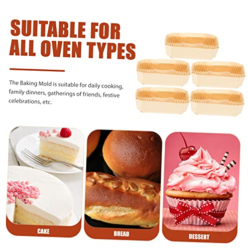 NOGRAX Loaf Bake 1 set Cake Baking Kitchen Multi-function Heat-resistant Bakery Home Wood Wooden Practical Bread DIY Household Rectangular Food Pan Liner Loaf Toast of Molds Tray Bread Baking Pan