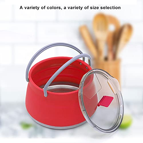 LONGSHENGDA Practical Silicone Kettle Portable Mini Boiling Water Pot with Handle Water Kettle for Travel Self-Driving Accessories