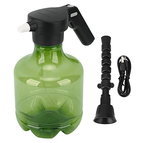 Miokycl 3L Electric Watering Plant Spray Bottle PP 800 Mah Rotating Nozzle Automatic Garden Sprayer Can for Indoor Outdoor Plants (Green)