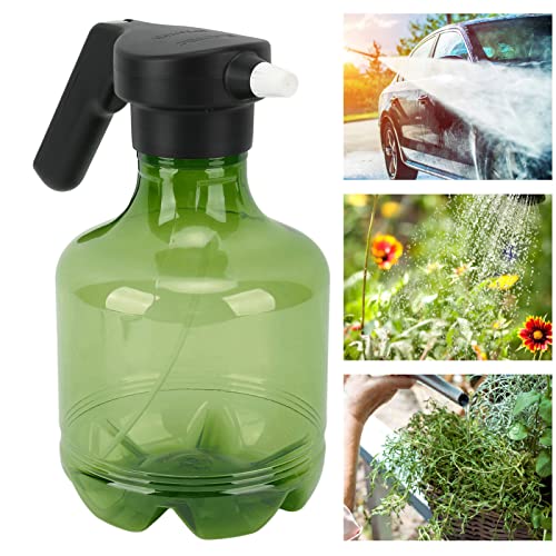 Miokycl 3L Electric Watering Plant Spray Bottle PP 800 Mah Rotating Nozzle Automatic Garden Sprayer Can for Indoor Outdoor Plants (Green)