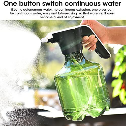 Miokycl 3L Electric Watering Plant Spray Bottle PP 800 Mah Rotating Nozzle Automatic Garden Sprayer Can for Indoor Outdoor Plants (Green)