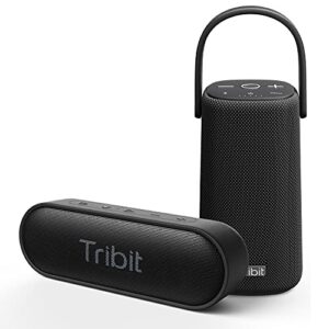 tribit upgraded stormbox pro black portable bluetooth speaker and xsound go blue bluetooth speaker