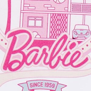 Barbie Women's Malibu Off Campus White T-Shirt | Iconic Brand | Fashionable Short Sleeved | Comfortable Retro Fit Movie Merchandise - X-Large