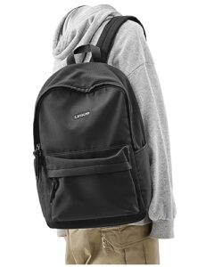 black backpack casual daypack backpacks college backpack canvas backpack for women and men with laptop compartment carry on backpack simple modern backpack