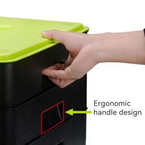 Basic Worm Farm Composting Bin, 5 Tray Worm Compost Bin- for Recycling Food Waste at Home (5-Tray 100L)