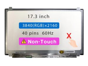 17.3" screen replacement for acer predator helios 500 ph517-51-95y8 lcd display panel 40 pin (uhd 3840 * 2160 non-touch)